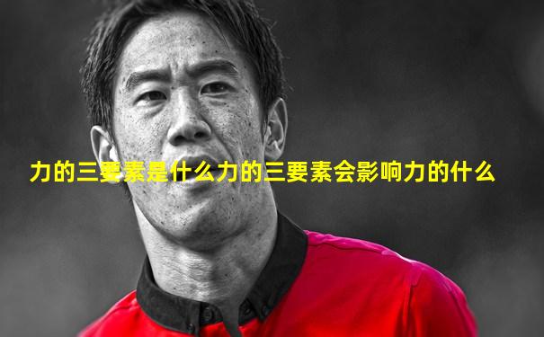 力的三要素是什么力的三要素会影响力的什么